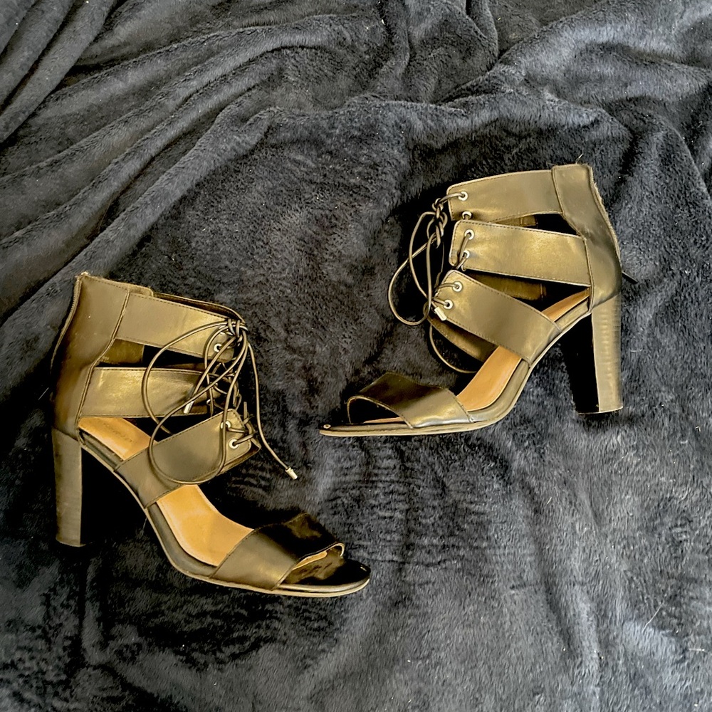 Black torrid heeled sandals